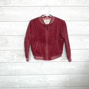 Gymboree dusty rose Corduroy bomber jacket girls size XS(4)